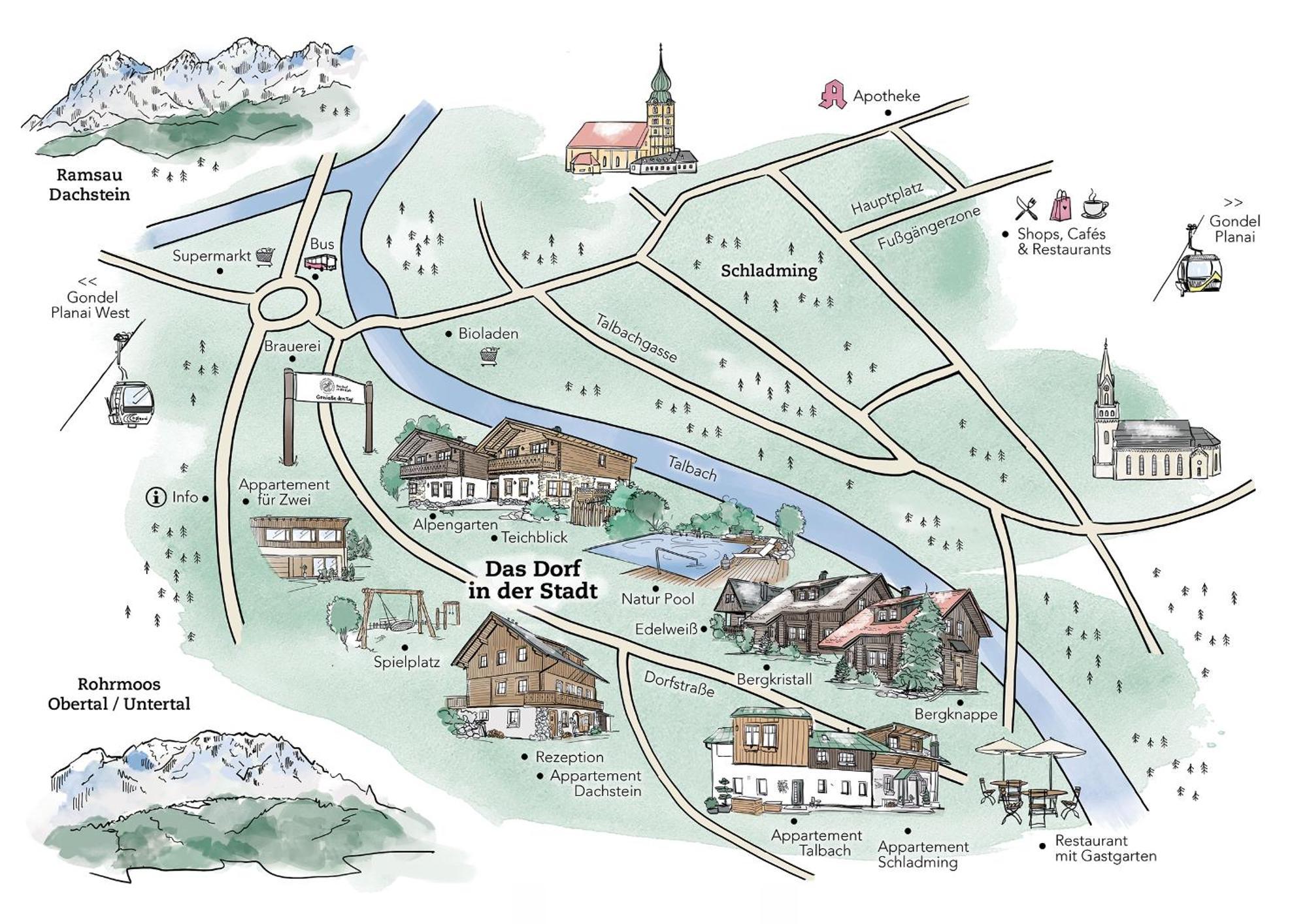 Das Dorf In Der Stadt Schladming Eksteriør bilde